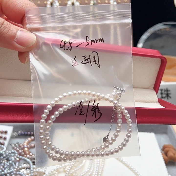 钛钢淡水珍珠项链