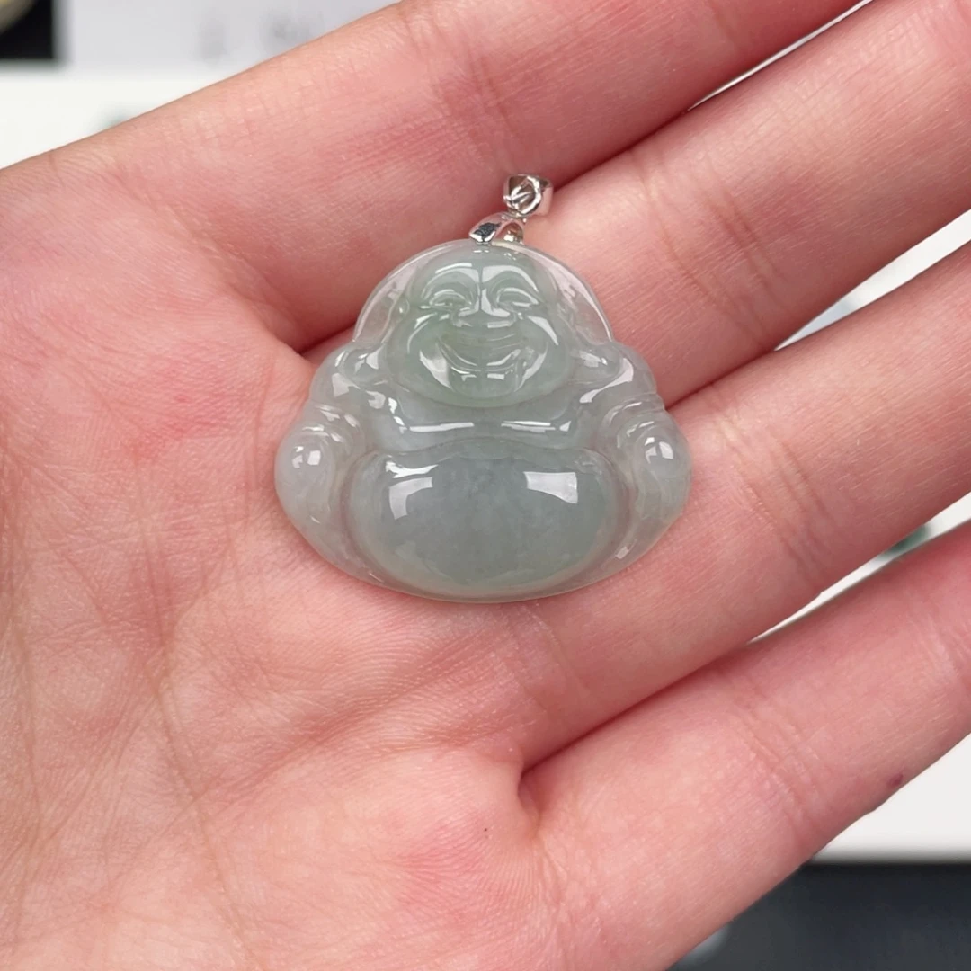 翡翠未镶嵌颈饰佛公