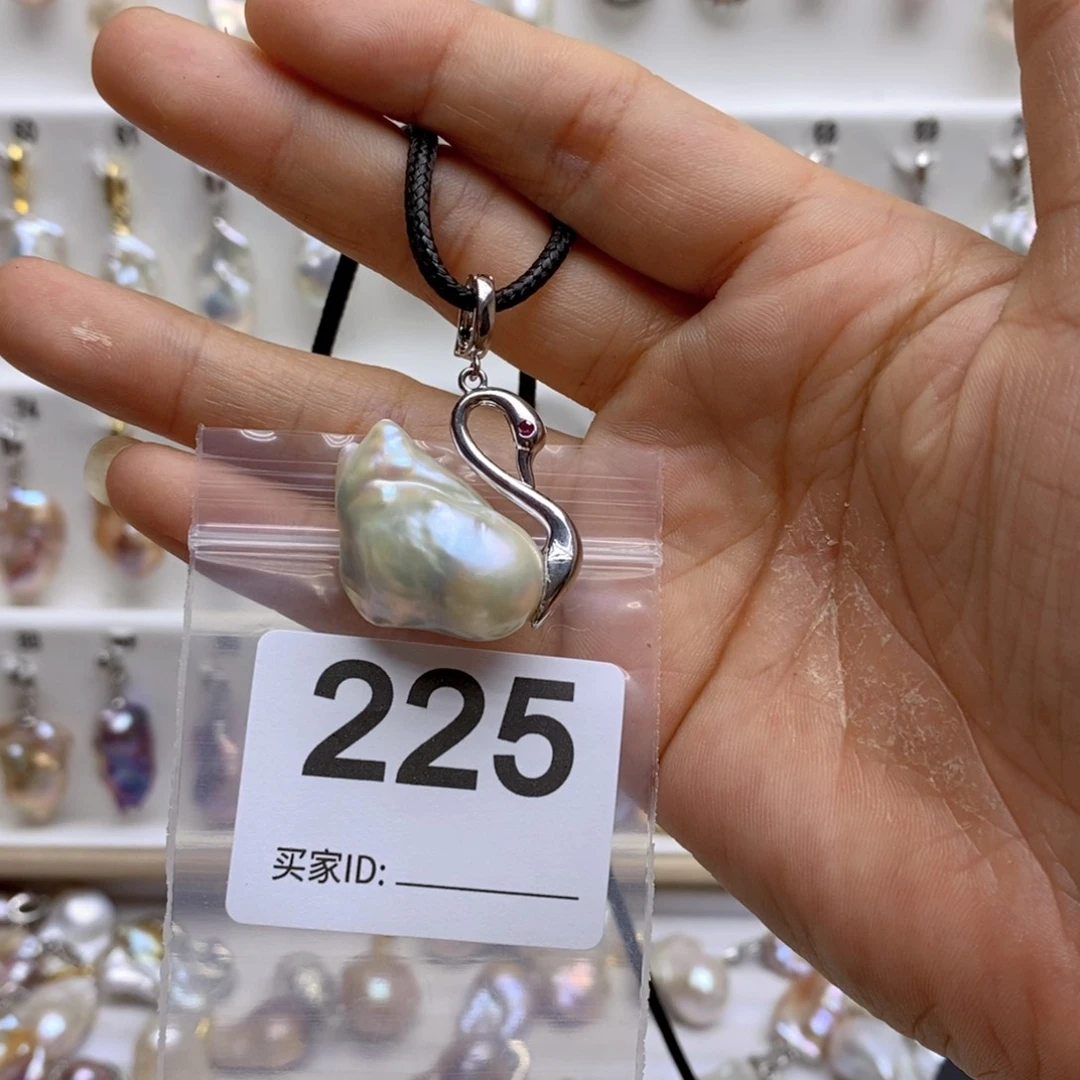 淡水珍珠颈饰银S925镶嵌225