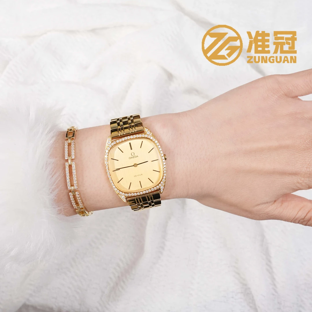 95新 Omega/欧米茄 28mm手动机械PD4130碟飞后钻瑞士名表