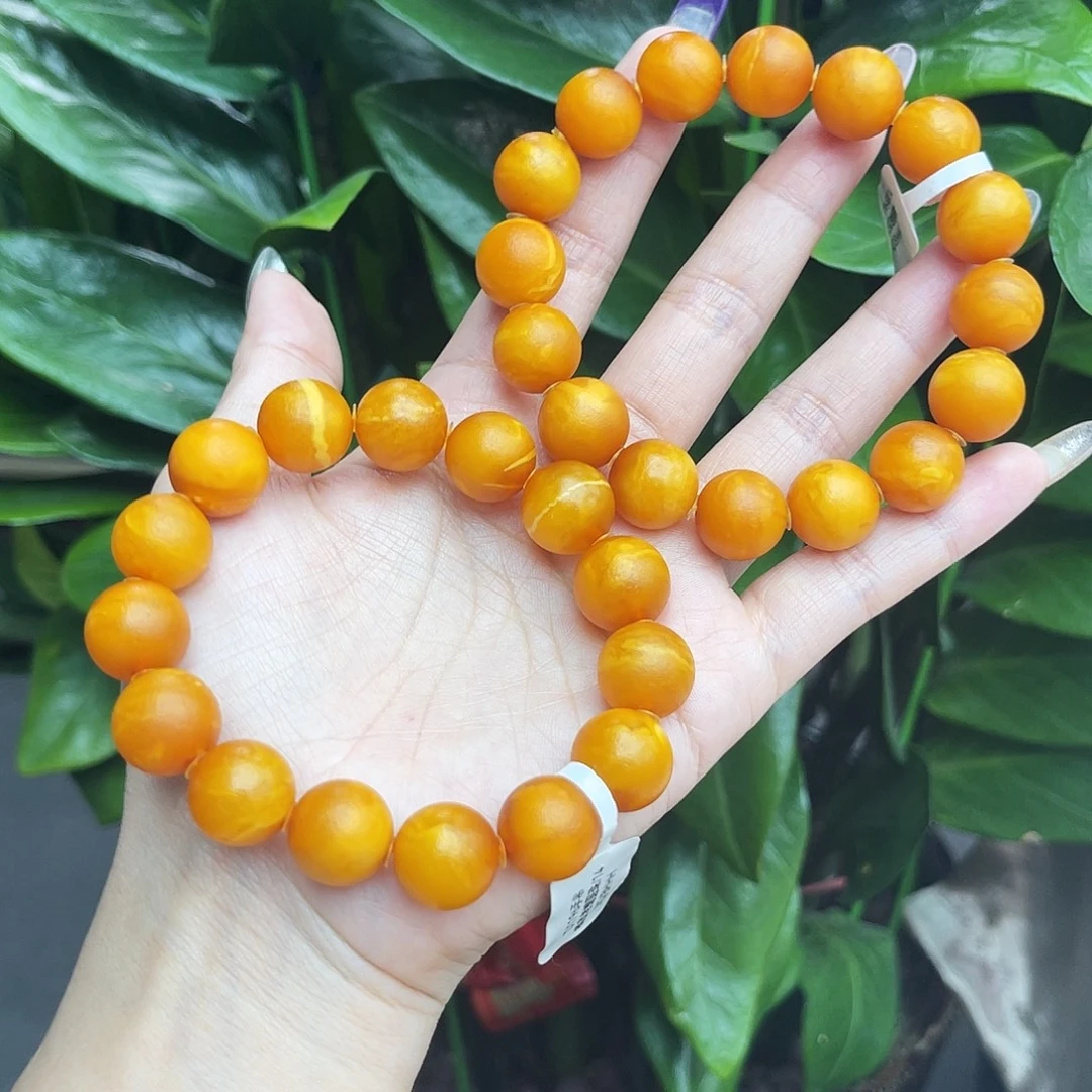 琥珀未镶嵌手链14m 多样性发其一