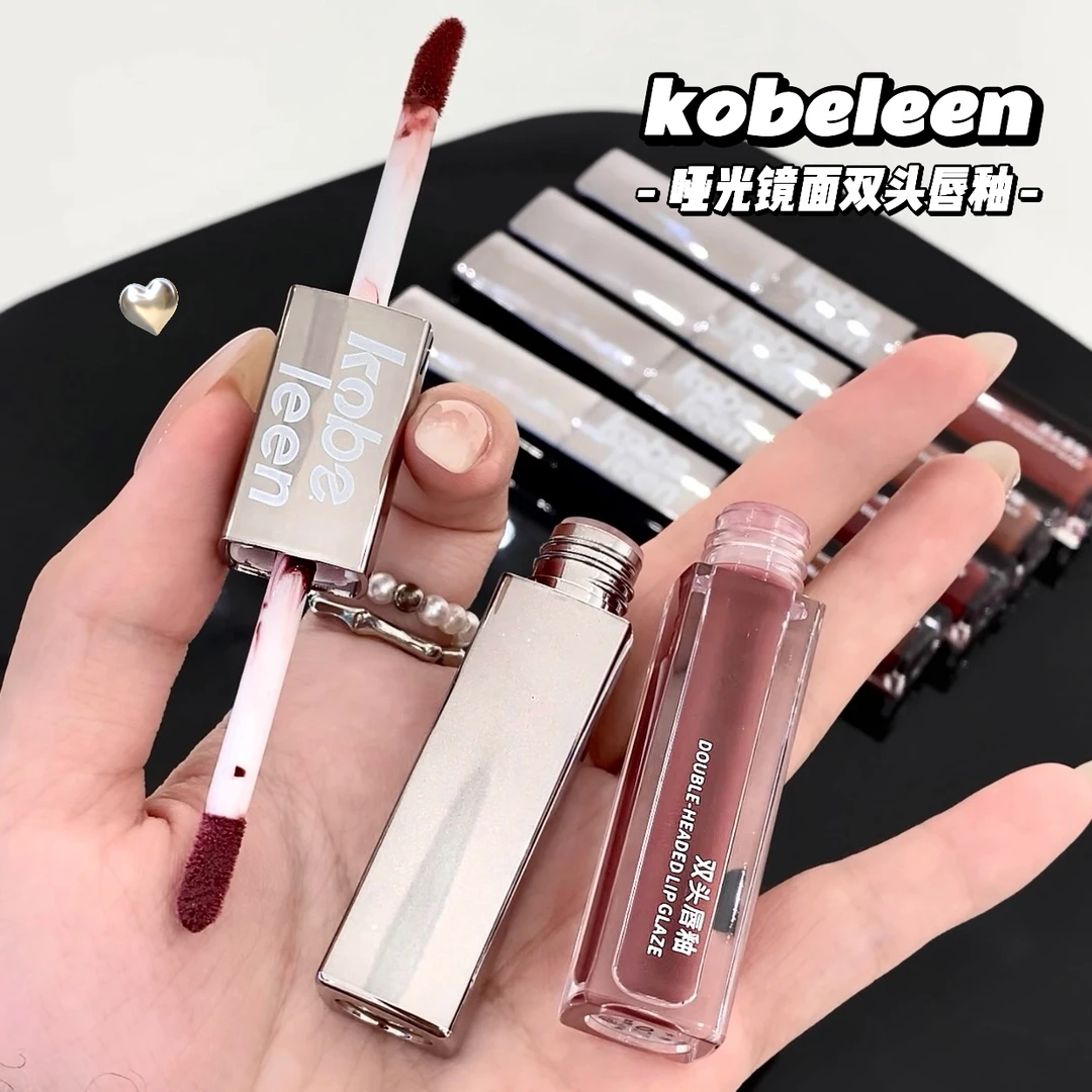 JJ  kobeleen双头唇釉水光丝绒雾面显白口红滋润少女唇泥