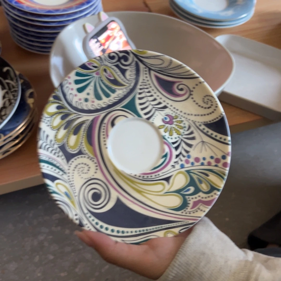 新骨瓷186瑕疵慎拍 丹碧 6.75寸 杯碟