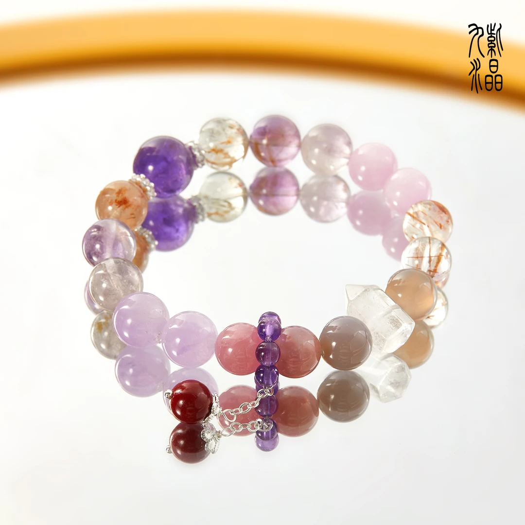 zeroline【九紫王炸】朱砂紫水晶黑金超七原创设计师手串