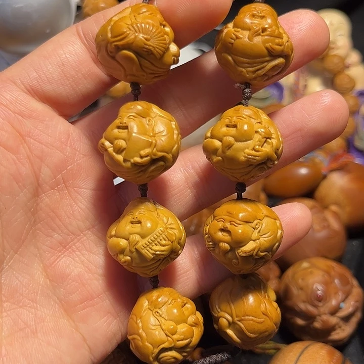 橄榄核手串/手链荷叶财神