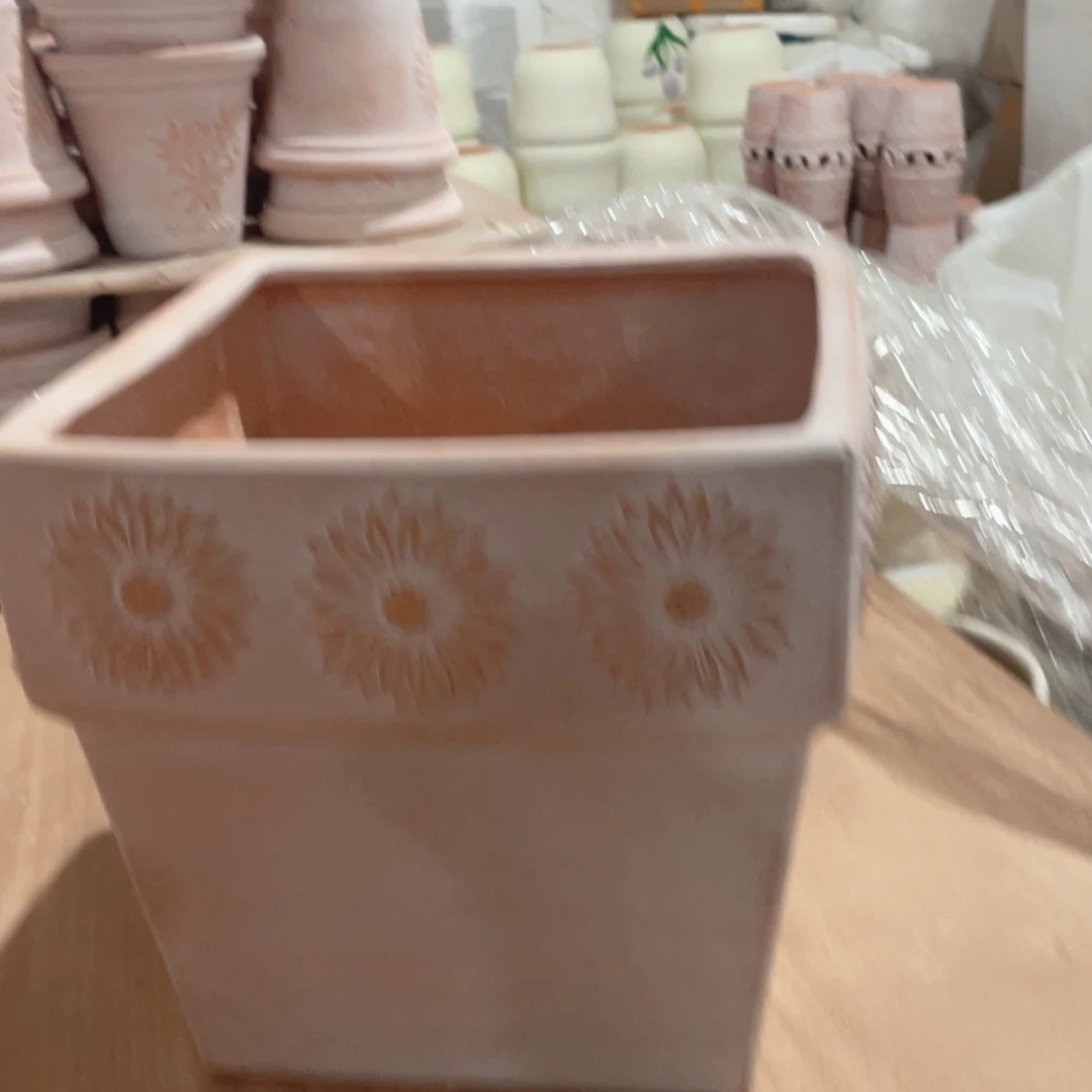 【闪购商品】红陶复古向日葵四方27-25