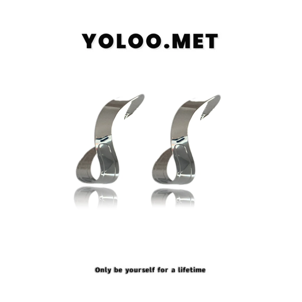 铜合金无非金属耳饰 【Yoloo.Met】罗兰乌比莫斯环不规则耳圈轻奢