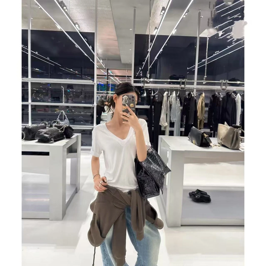 徐秋阳  自由搭 （大版型）百搭时尚休闲设计感显瘦显白是短袖12092