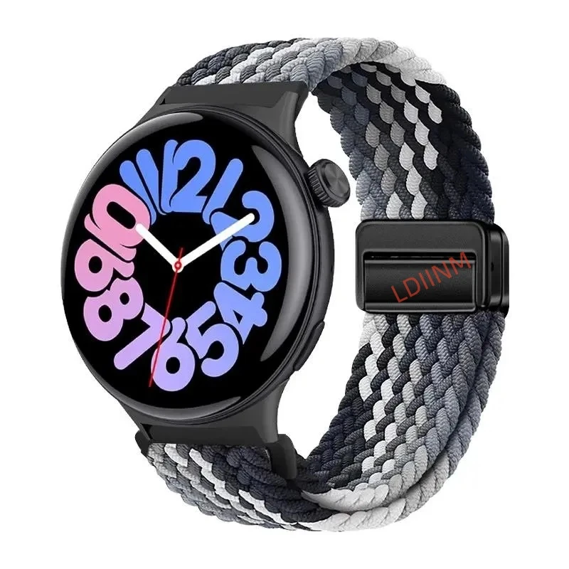 适用vivowatch5表带月光白辰夜黑vivo3磁吸扣尼龙编织watch2腕带