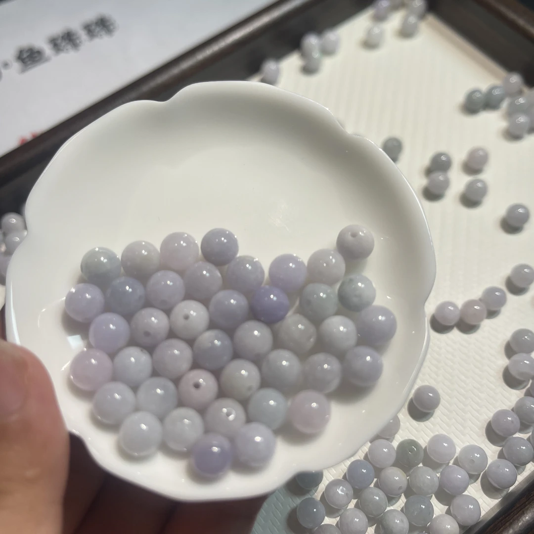 未镶嵌翡翠紫色珠子卡8+