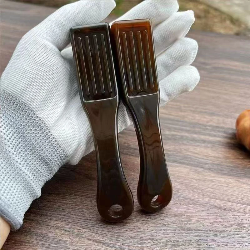 文玩万毛刷迷你神器琥珀柄棋格不掉毛包浆上色便携核桃全套工具