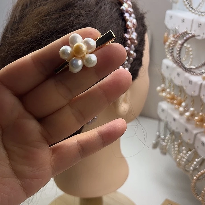 发夹未镶嵌淡水珍珠