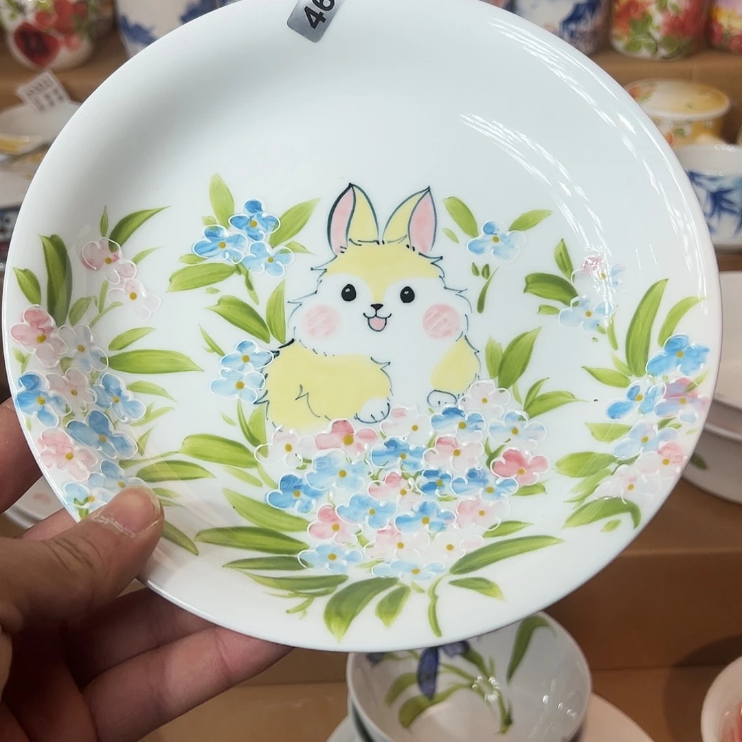 陶瓷景德镇手工手绘陶瓷8寸盘