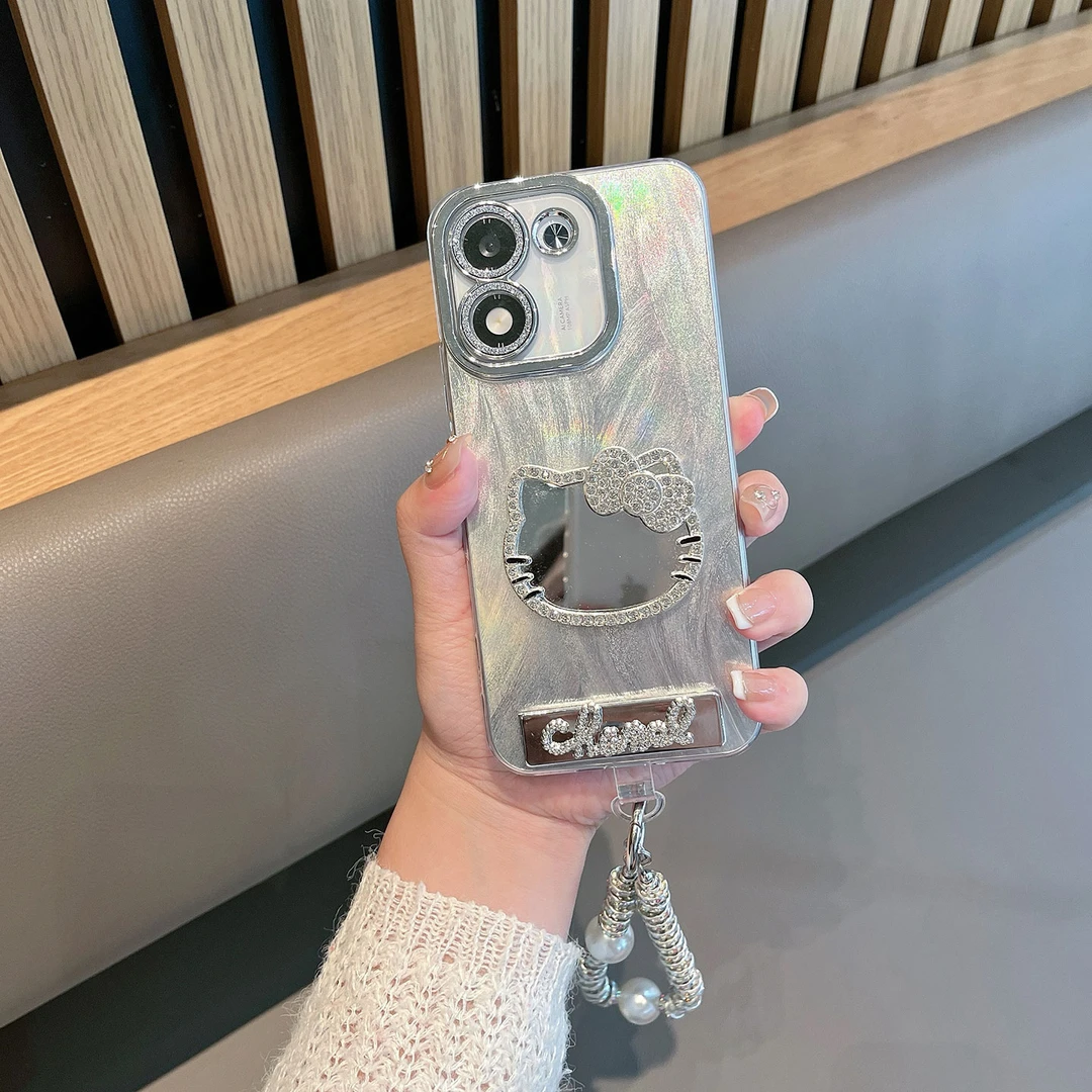 适用于华为荣耀x70i手机壳abr-an00新款女带镜头膜可爱镜子保护套