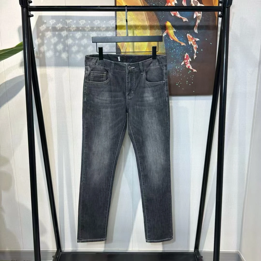 海春夏含桑蚕丝弹力牛仔裤02