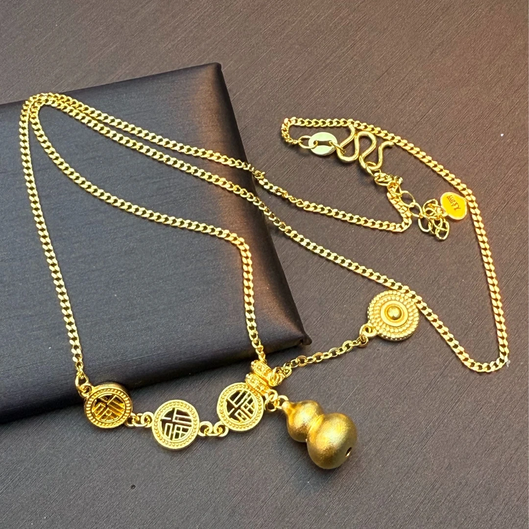 坠链均足银 福字葫芦套链