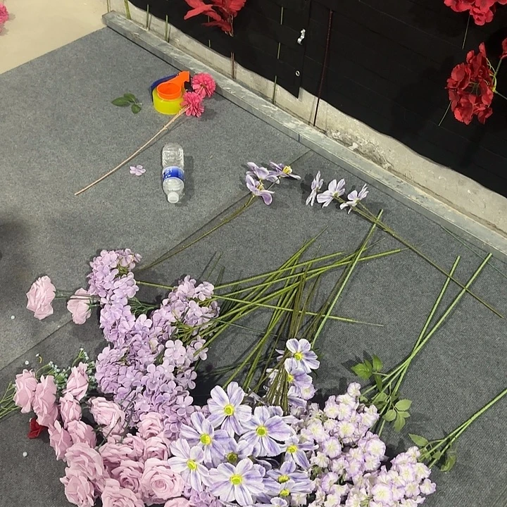 紫色系花材50支仿真花特价款