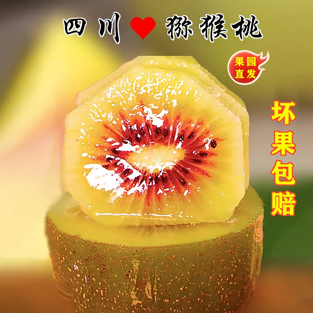 正宗蒲江红心猕猴桃新鲜水果四川产地直发奇异果当季现摘现发整箱