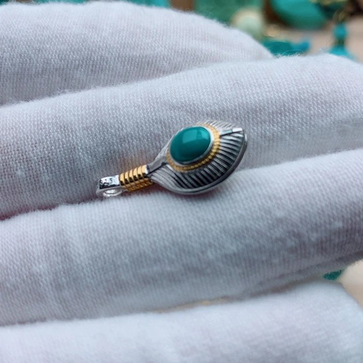 绿松石银S925镶嵌配饰