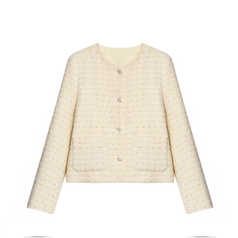 【清】【香香公主】小香风大口袋时尚气质短款外套A2918