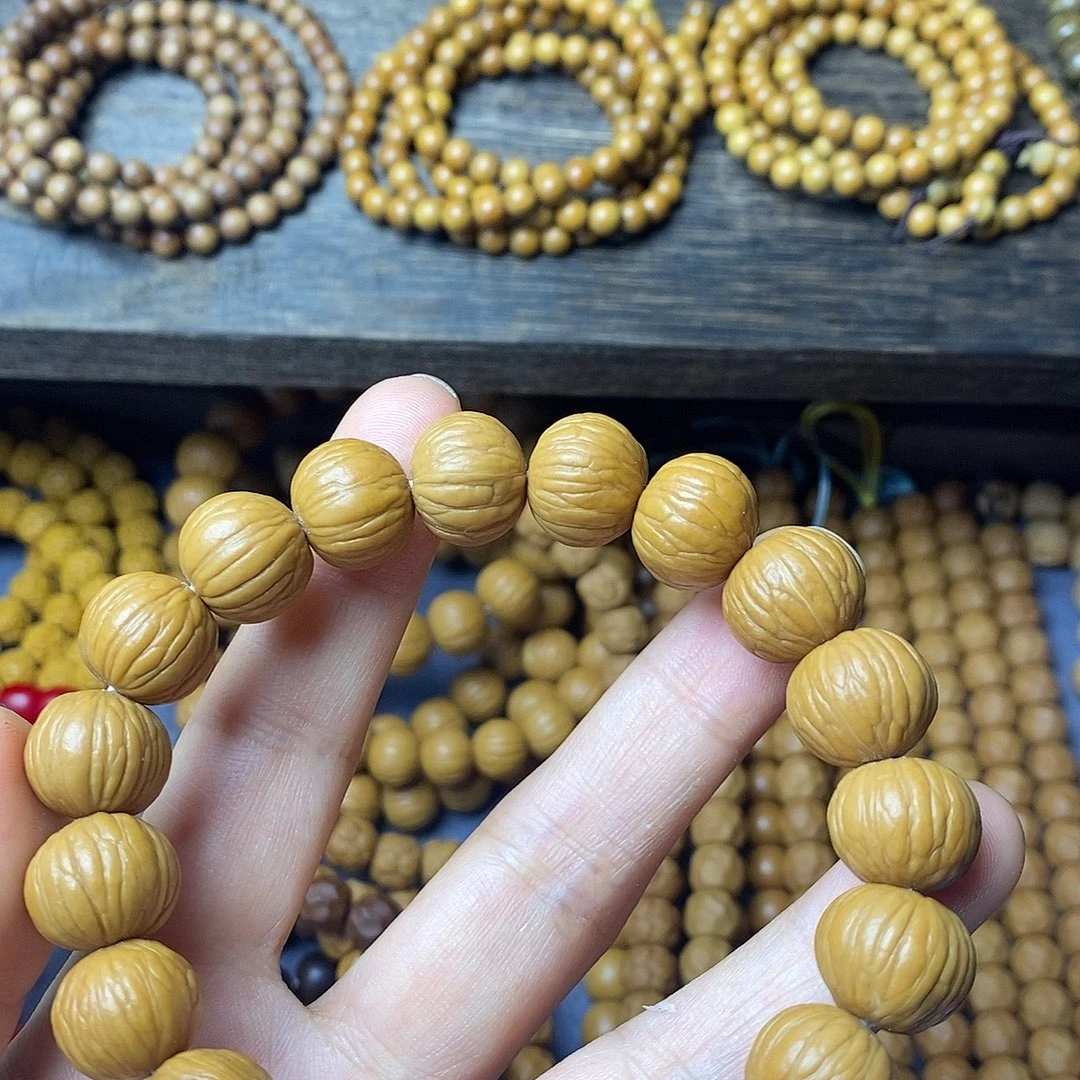 核桃原皮原色猴头手串
