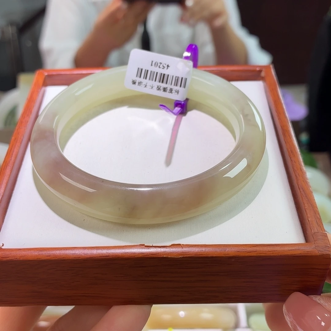 和田玉手镯未镶嵌17 59 60