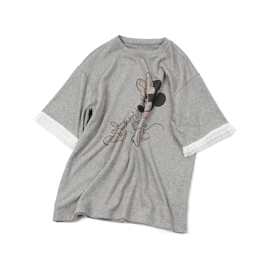 【美式印花蕾丝边短袖】TXCL4C284