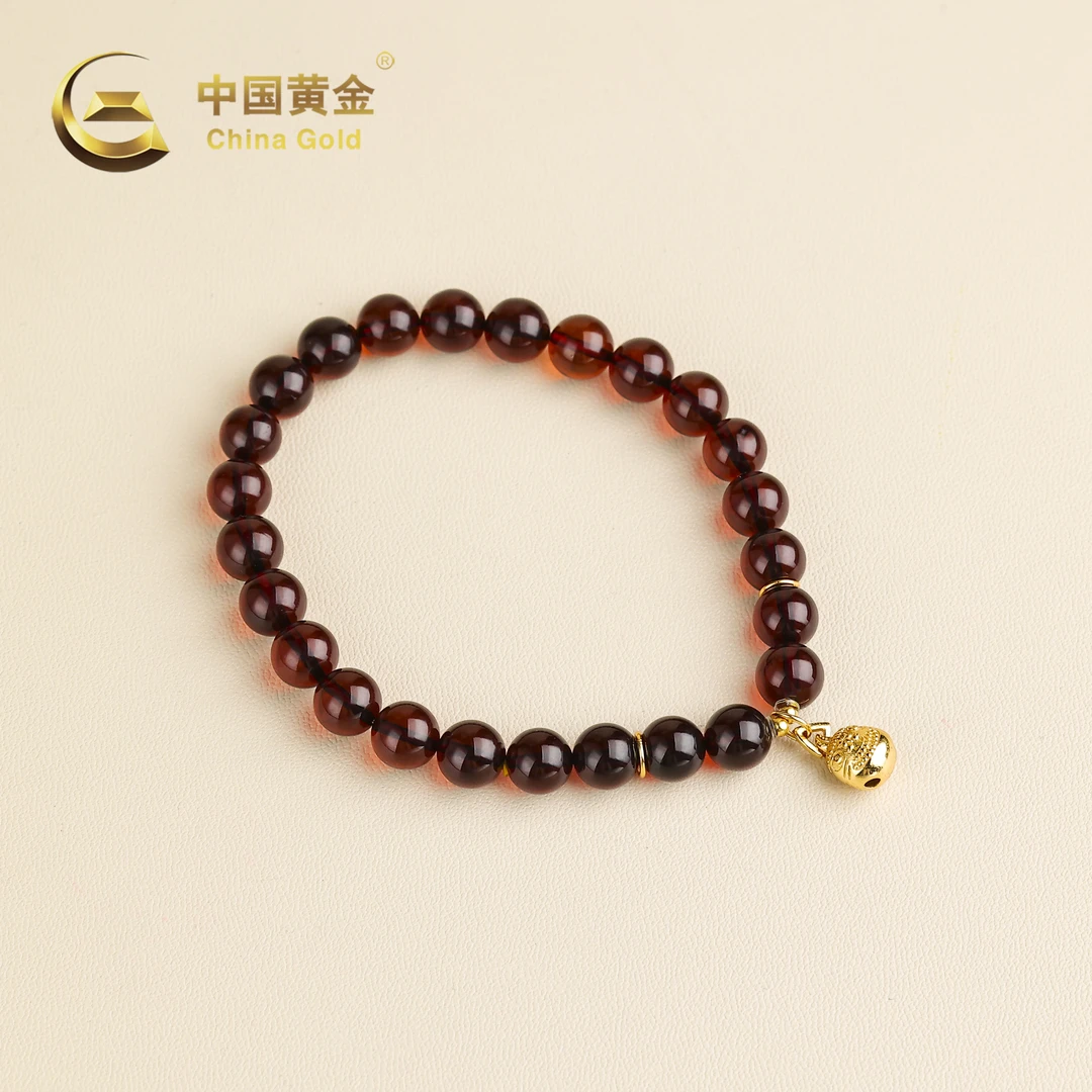 【中国黄金】聚矜 | 琥珀*手串*S925银镶嵌-S4832-臻