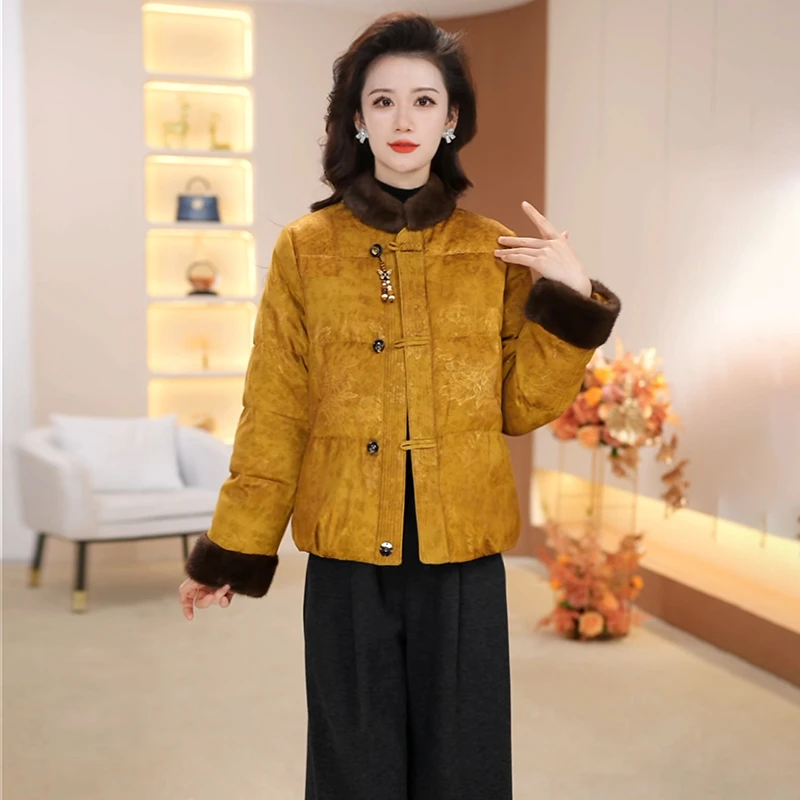 冬季新款气质时尚国风休闲白鸭绒羽绒服【913#】