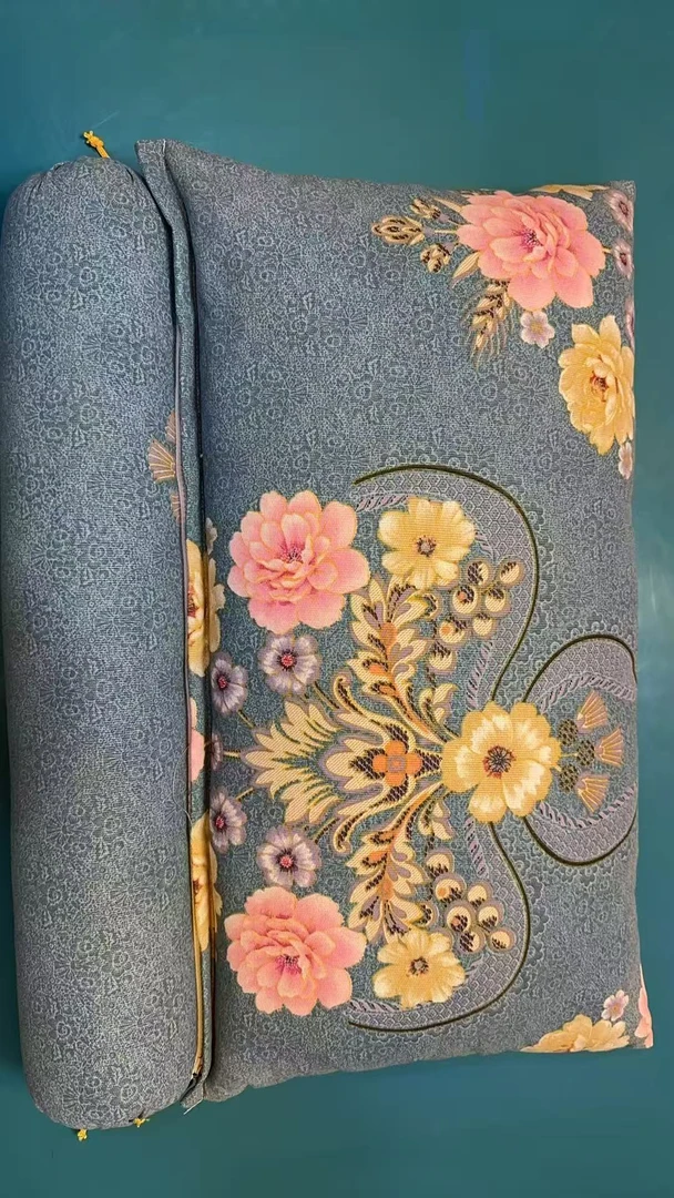 黑色羊毛枕头 圆枕头 护颈椎 助睡眠 颈椎枕正品(包邮)