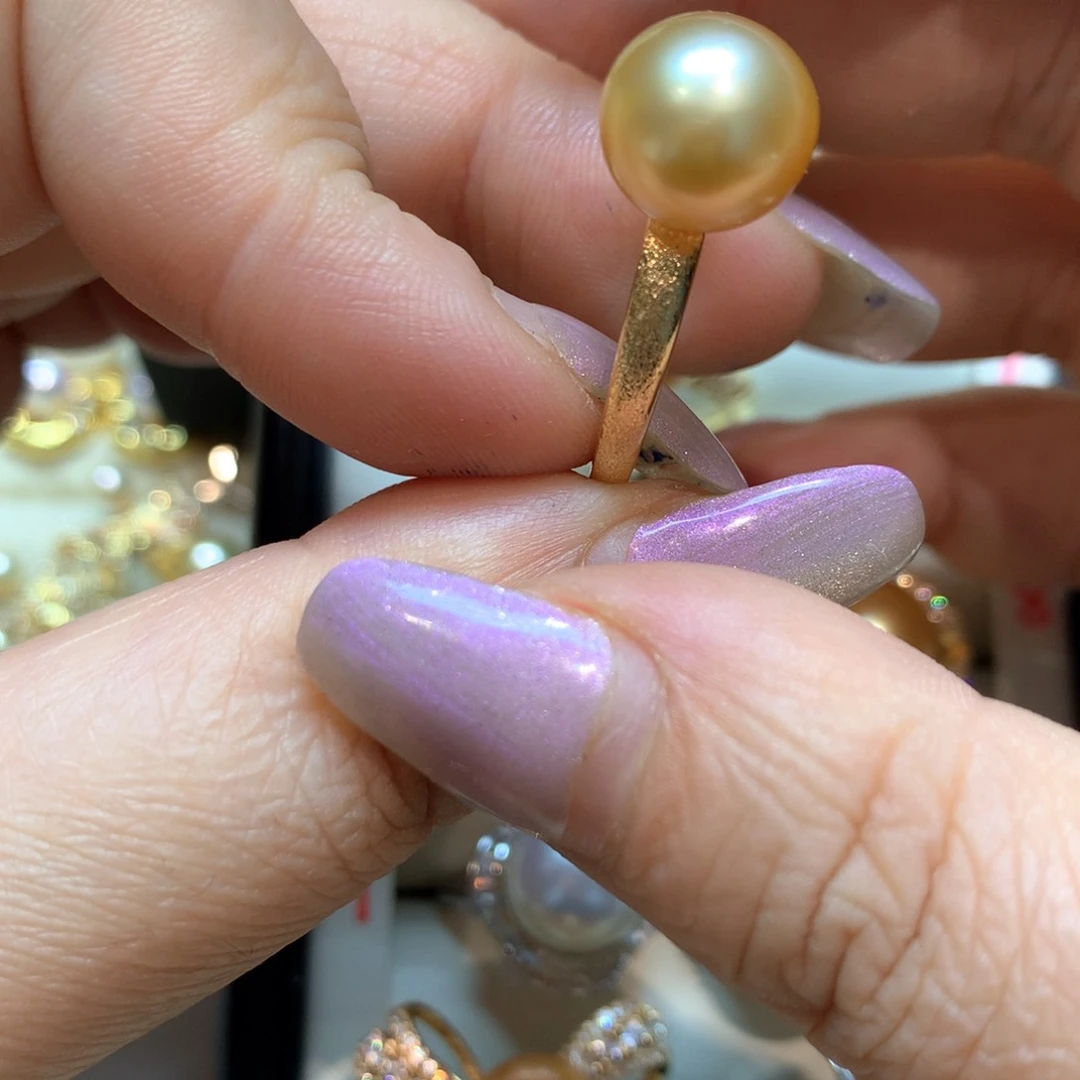 海水珍珠戒指银S925镶嵌