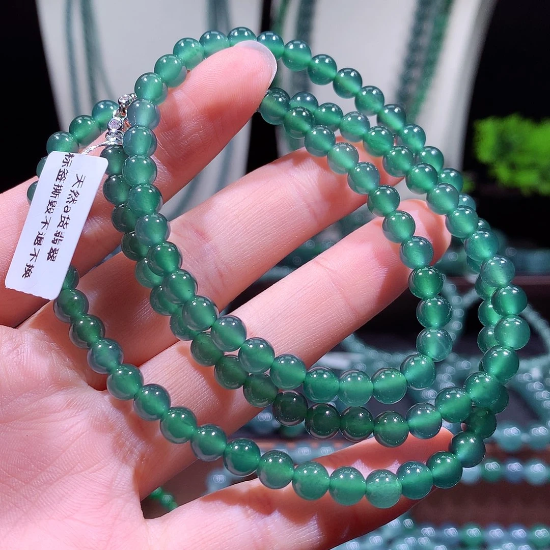 翡翠未镶嵌手链天然a货翡翠手串6