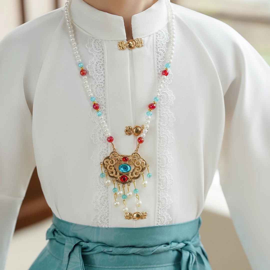 马面裙上衣衬衫女童中国风古装改良汉服民族风汉元素传统学生