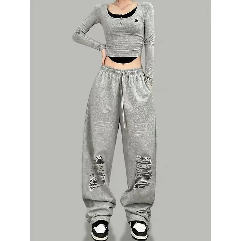 ROKBBK-K/布韩街舞潮牌美式hiphop跳舞长裤女个性嘻哈爵士卫裤