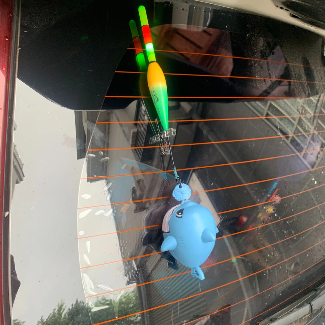 夜光漂小鲨鱼手工diy鱼漂车载挂件车尾装饰钓鱼佬专属挂件DIY夜光
