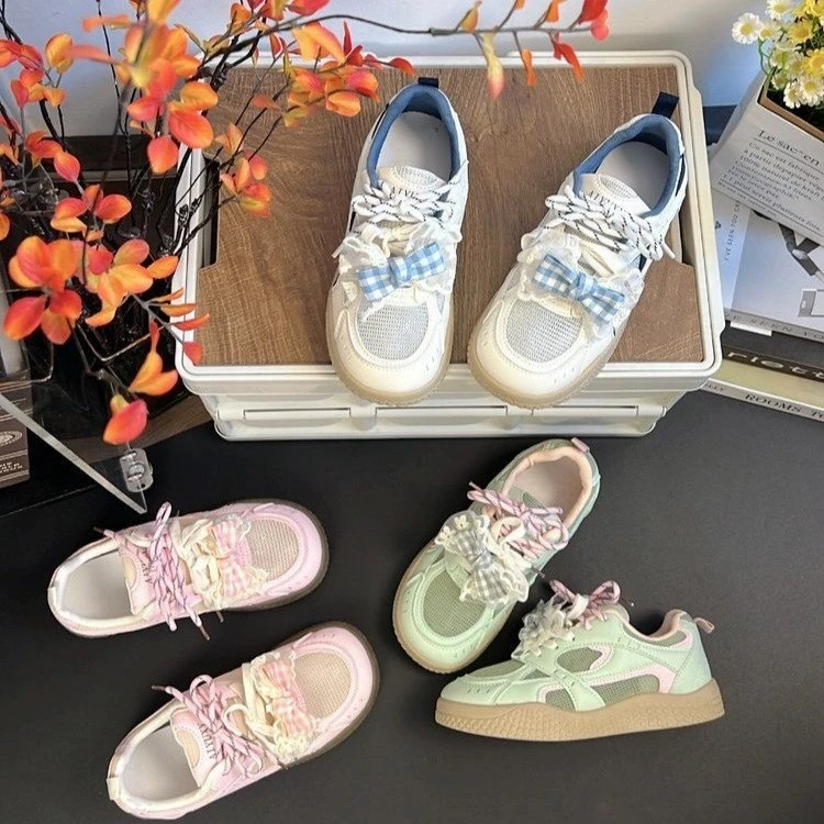 【万达撤柜】韩版登山阿甘鞋透气网面百搭小白鞋时尚休闲德训鞋女生