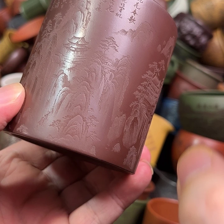 紫砂茶杯全手工紫砂主人杯