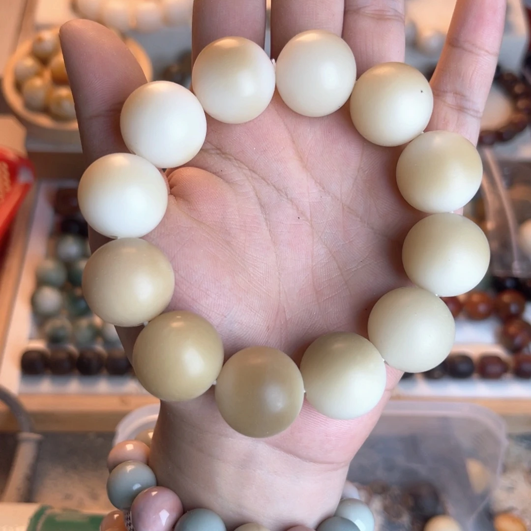 手串菩提根/象牙果卡20阴皮料圆珠