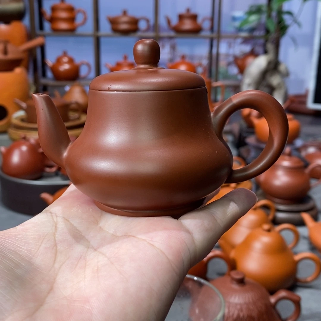 茶壶朱泥章淑煌朱泥君德壶110c