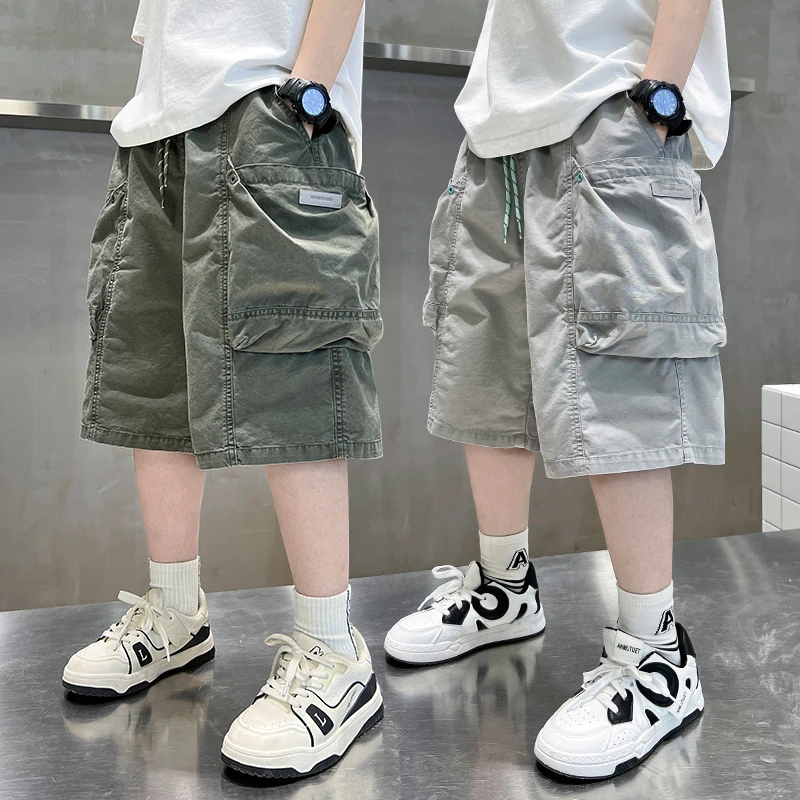 男童短裤2025新款男孩大童宽松夏装儿童工装中裤五分裤子夏季薄款