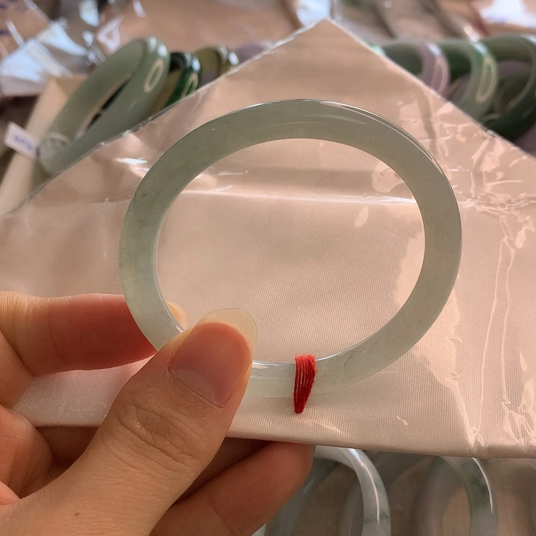 翡翠手镯未镶嵌贵妃圆条55