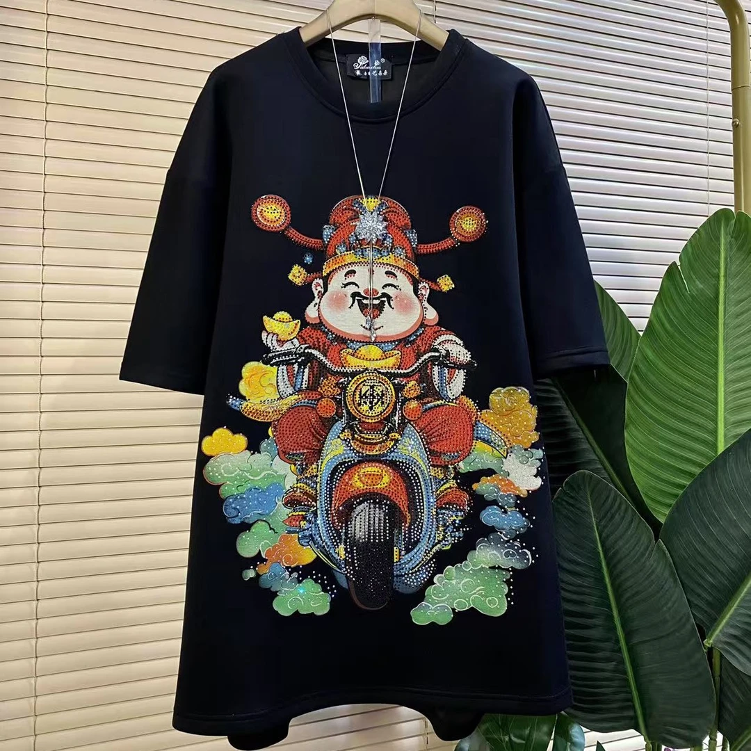 Y-85407胖mm欧货时尚新款重工洋气宽松遮肉大衫