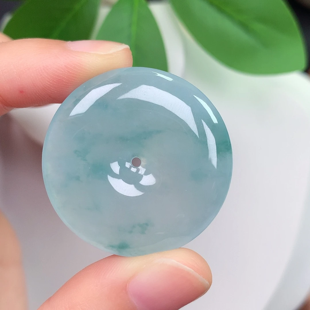 颈饰未镶嵌翡翠平安扣 32.7-5.8mm