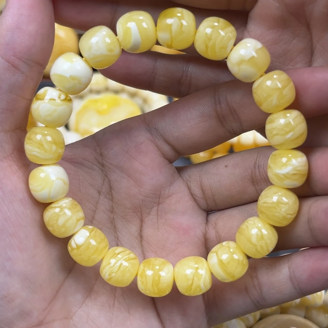 琥珀未镶嵌手串同料老邢手串11mm