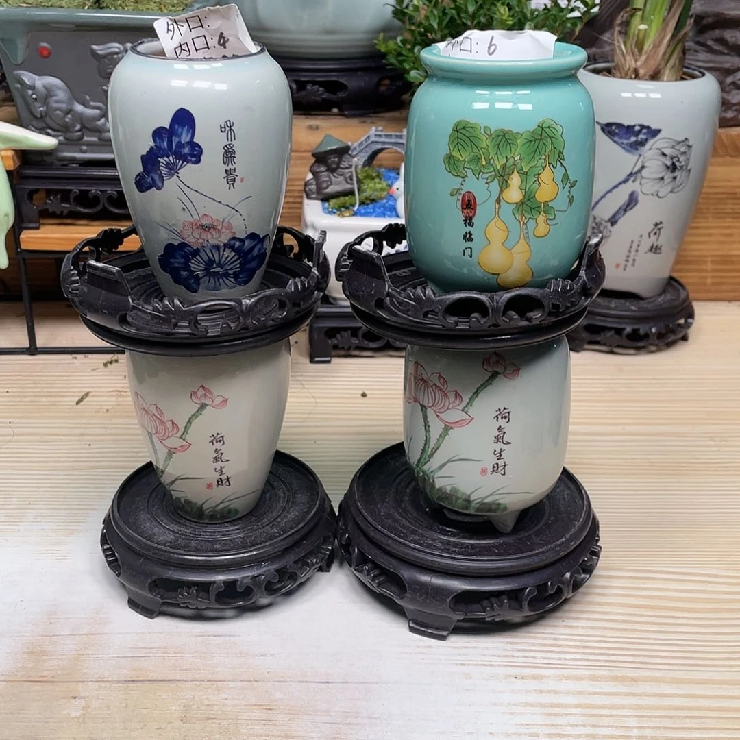 紫砂花盆陶瓷艺术华人艺术