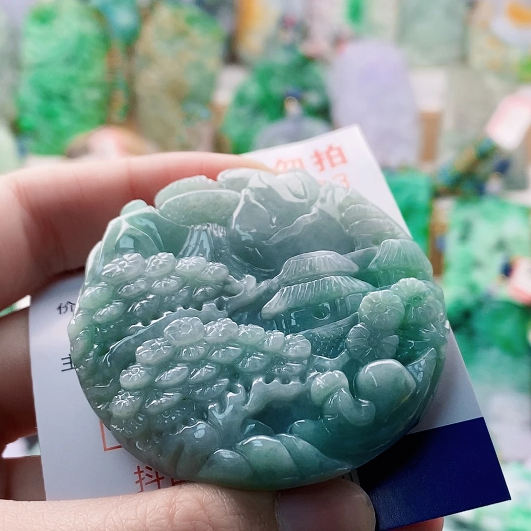 翡翠未镶嵌吊坠(不含链)