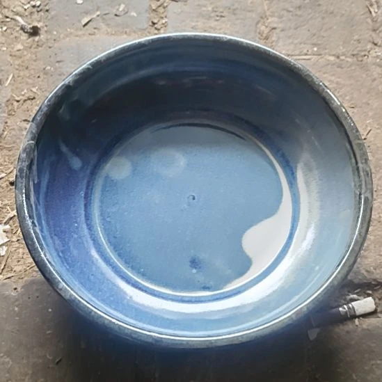 库存微瑕窑变汤盆一个