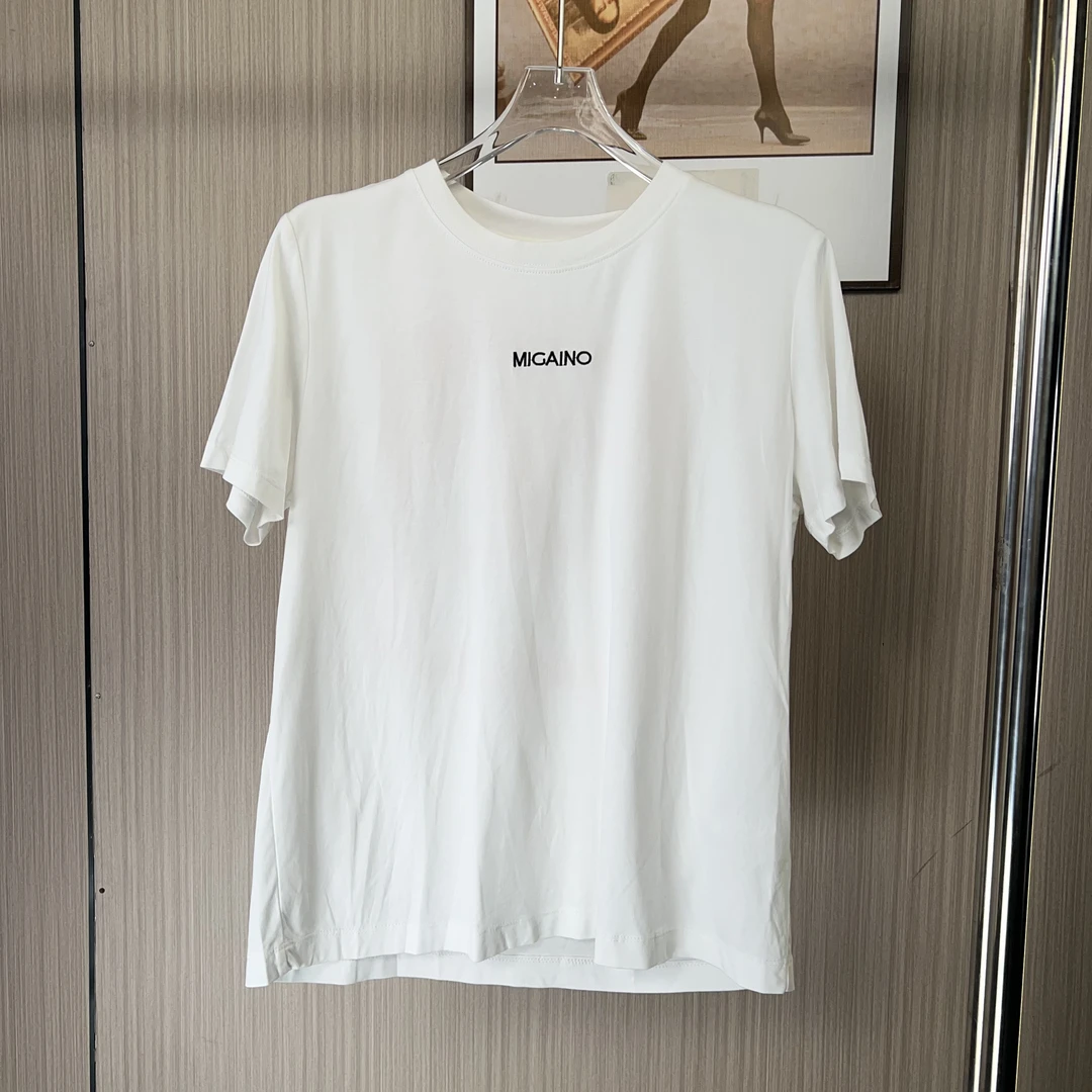 034品牌撤柜女装曼家春夏时尚设计款短袖T恤