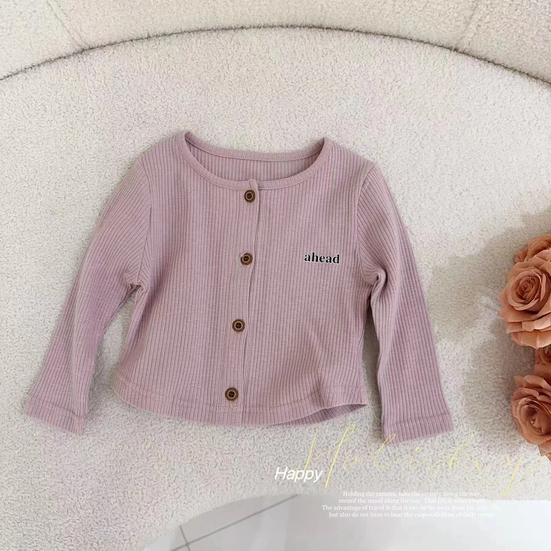 汤圆家童装2025春季新款韩系甜美字母百搭T恤 XA-698