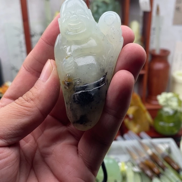 岫玉未镶嵌四大名玉手把